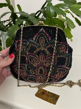 NWT Vintage 1980’s Beaded Bag from Hong Kong, Goldco
